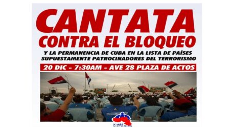 Cantata en Cienfuegos contra el bloqueo de EEUU