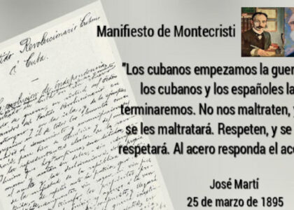 Manifiesto de Montecristi con la pluma precisa de Martí